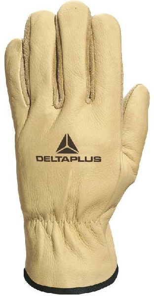 X5 paires Delta Plus Venitex FBJA 49 jaune cuir pleine fleur qualité gants de travail 