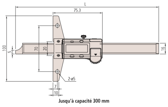 JAUGE DE PROFONDEUR MITUTOYO SERIE 527 0-200 MM - Laboratoires