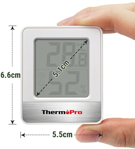 Thermomètre Hygromètre Intérieur Digital à Haute Précision, Moniteur de  Température et Humidimètre, Thermo Hygromètre Indicateur du Niveau de  Confort avec rétroéclairage, horloge et fonction ℃ / ℉ 