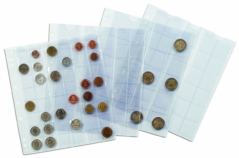Album de collection pour pièces en étuis numismatiques en carton