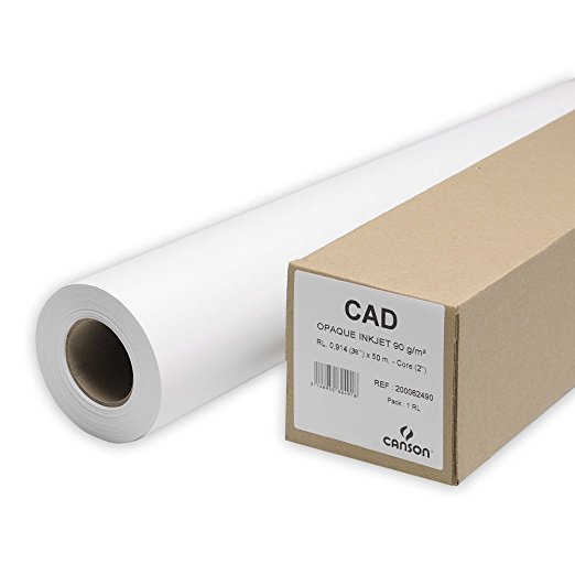 Canson Feuille jet d'encre CAD opaque - A1 - 90g - 125 Feuiles